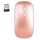 HXSJ M80 2.4GHz Wireless 1600DPI Three-speed Adjustable Optical Mute Mouse (Rose Gold) - 1