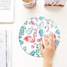 Printed Flamingo Pattern Circular Mouse Pad, Diameter: 22cm - 1