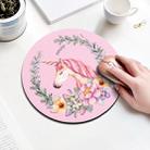 Unicorn Pattern Circular Mouse Pad, Diameter: 22cm - 1