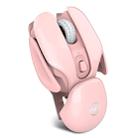 HXSJ T37 2.4GHz 1600dpi 3-modes Adjustable Wireless Mute Mouse (Pink) - 1