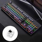 YINDIAO Electroplating Punk Mixed Light USB Mechanical Gaming Wired Keyboard, Black Shaft (Black) - 1