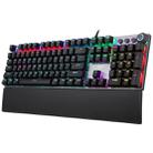 AULA F2088 108 Keys Mixed Light Mechanical Blue Switch Wired USB Gaming Keyboard with Metal Button(Black) - 2