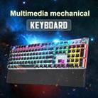 AULA F2088 108 Keys Mixed Light Mechanical Blue Switch Wired USB Gaming Keyboard with Metal Button(Black) - 9
