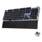 AULA F2088 108 Keys White Backlight Mechanical Black Switch Wired Gaming Keyboard (Black) - 1
