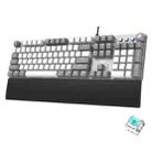 AULA F2088 108 Keys White Backlight Mechanical Blue Switch Wired Gaming Keyboard (Black White) - 1