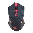 ET X-08 7-keys 2400DPI 2.4G Wireless Mute Gaming Mouse with USB Receiver & Colorful Backlight (Red) - 1