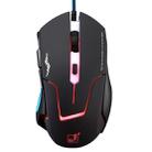 Chasing Leopard T7 USB 6-keys 2400DPI Three-speed Adjustable Backlight Wired Optical Gaming Mouse Built-in Counter Weight, Length: 1.8m - 1