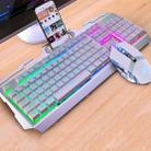 YINDIAO V2 Mechanical Feel Gaming Keyboard Mouse Set (White Rainbow Light) - 1