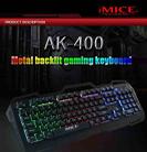 iMICE AK-400 USB Interface 104 Keys Wired Colorful Backlight Gaming Keyboard for Computer PC Laptop(Black) - 3