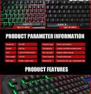 iMICE AK-400 USB Interface 104 Keys Wired Colorful Backlight Gaming Keyboard for Computer PC Laptop(Black) - 5
