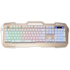 iMICE AK-400 USB Interface 104 Keys Wired Colorful Backlight Gaming Keyboard for Computer PC Laptop(Gold) - 1