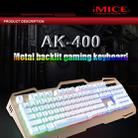 iMICE AK-400 USB Interface 104 Keys Wired Colorful Backlight Gaming Keyboard for Computer PC Laptop(Gold) - 3