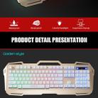 iMICE AK-400 USB Interface 104 Keys Wired Colorful Backlight Gaming Keyboard for Computer PC Laptop(Gold) - 4