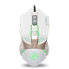 iMICE V5 USB 7 Buttons 4000 DPI Wired Optical Colorful Backlight Gaming Mouse for Computer PC Laptop (White) - 1