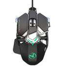HXSJ J600 9 Keys Programmable Wired E-sports Mechanical Mouse with Light (Black) - 1