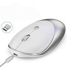 HXSJ T36 2.4G Bluetooth 5.0+3.0 Three-mode Silent Design Wireless Bluetooth Mouse (Silver) - 1