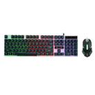 SHIPADOO D280 Wired RGB Backlight Mechanical Feel Suspension Keyboard + 3D Cool Mouse Kit for Laptop, PC(Black) - 1