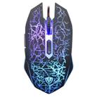 SHIPADOO X2 Wrangler Colorful Recirculating Breathing Light Crack Professional Competitive Gaming Luminous Wired Mouse(Black) - 1