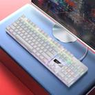 YINDIAO ZK-3 USB Mechanical Gaming Wired Keyboard, Blue Shaft (White) - 1