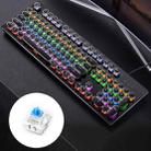 YINDIAO Electroplating Punk Mixed Light USB Mechanical Gaming Wired Keyboard, Blue Shaft (Black) - 1