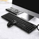 YINDIAO V3 Max Business Office Silent Wireless Keyboard Mouse Set (Black) - 1