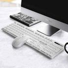YINDIAO V3 Max Business Office Silent Wireless Keyboard Mouse Set (White) - 1
