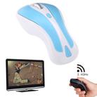PR-01 6D Gyroscope Fly Air Mouse 2.4G USB Receiver 1600 DPI Wireless Optical Mouse for Computer PC Android Smart TV Box (Blue + White) - 1