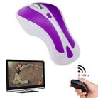 PR-01 6D Gyroscope Fly Air Mouse 2.4G USB Receiver 1600 DPI Wireless Optical Mouse for Computer PC Android Smart TV Box (Purple + White) - 1