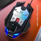 YINDIAO G10 7200DPI 7-modes Adjustable 7-keys RGB Light Wired Metal Mechanical Hard Core Macro Mouse, Style: Audio Version(Black) - 6