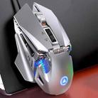 YINDIAO G10 7200DPI 7-modes Adjustable 7-keys RGB Light Wired Metal Mechanical Hard Core Macro Mouse, Style: Audio Version(Silver) - 1
