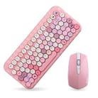 Mofii Honey Mixed Colors Girl Heart Mini Wireless Keyboard Mouse Set(Pink) - 1