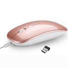 HXSJ M90 2.4GHz Ultrathin Mute Rechargeable Dual Mode Wireless Bluetooth Notebook PC Mouse (Rose Gold) - 1