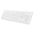 ZGB S500 Round Key USB Wired Computer Keyboard (White) - 1