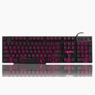 HXSJ R8 104 Keys Russian / English 3-Color Mixed Backlight Mechanical Wired Gaming Keyboard, Cable Length: 1.5m - 1