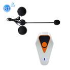WT002 1000m IPX5 Waterproof Motorcycle 2 Users Full Duplex Talking Bluetooth Intercom Multi-Interphone Headsets, Support Receive Calling & Listen Music & Noise Reduction - 1