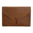 Universal Genuine Leather Business Laptop Tablet Bag, For 15.4 inch and Below Macbook, Samsung, Lenovo, Sony, DELL Alienware, CHUWI, ASUS, HP(Yellow) - 1