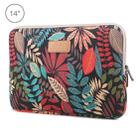 Lisen 14 inch Sleeve Case Colorful Leaves Zipper Briefcase Carrying Bag for Macbook, Samsung, Lenovo, Sony, DELL Alienware, CHUWI, ASUS, HP, 14 inch and Below Laptops(Black) - 1