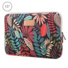 Sleeve Case Colorful Leaves Zipper Briefcase Carrying Bag for Macbook, Samsung, Lenovo, Sony, DELL Alienware, CHUWI, ASUS, HP, 15.6 inch and Below Laptops(Black) - 1