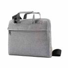 POFOKO A500 13 inch Portable Business Casual Polyester Multi-function Laptop Bag with Shoulder Strap(Grey) - 1