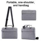 POFOKO A500 13 inch Portable Business Casual Polyester Multi-function Laptop Bag with Shoulder Strap(Grey) - 11