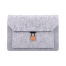 ND06 Multi-purpose Felt Button Laptop Inner Bag for 12.5 inch Laptop(Grey) - 1