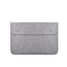 PU01S PU Leather Horizontal Invisible Magnetic Buckle Laptop Inner Bag for 13.3 inch laptops (Grey) - 1