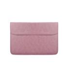 PU01S PU Leather Horizontal Invisible Magnetic Buckle Laptop Inner Bag for 15.4 inch laptops (Pink) - 1