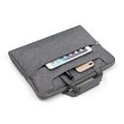 Portable One Shoulder Handheld Zipper Laptop Bag, For 11.6 inch and Below Macbook, Samsung, Lenovo, Sony, DELL Alienware, CHUWI, ASUS, HP (Grey) - 5