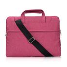 Portable One Shoulder Handheld Zipper Laptop Bag, For 13.3 inch and Below Macbook, Samsung, Lenovo, Sony, DELL Alienware, CHUWI, ASUS, HP (Magenta) - 1