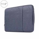 11.6 inch Universal Fashion Soft Laptop Denim Bags Portable Zipper Notebook Laptop Case Pouch for MacBook Air, Lenovo and other Laptops, Size: 32.2x21.8x2cm (Dark Blue) - 1