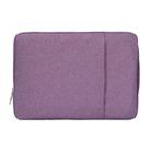 11.6 inch Universal Fashion Soft Laptop Denim Bags Portable Zipper Notebook Laptop Case Pouch for MacBook Air, Lenovo and other Laptops, Size: 32.2x21.8x2cm (Purple) - 2