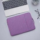 11.6 inch Universal Fashion Soft Laptop Denim Bags Portable Zipper Notebook Laptop Case Pouch for MacBook Air, Lenovo and other Laptops, Size: 32.2x21.8x2cm (Purple) - 4