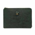 11.6 inch Genuine Leather Zipper Laptop Tablet Bag, For Macbook, Samsung, Lenovo, Sony, DELL Alienware, CHUWI, ASUS, HP 11.6 inch and Below Laptop (Dark Green) - 1