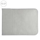 13.3 inch PU + Nylon Laptop Bag Case Sleeve Notebook Carry Bag, For MacBook, Samsung, Xiaomi, Lenovo, Sony, DELL, ASUS, HP(Grey) - 1